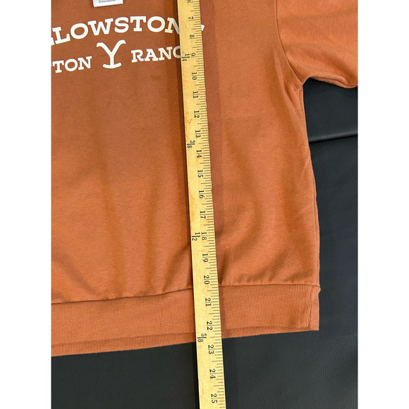 Yellowstone Crewneck Sweatshirt Size Small Orange Athletic Western - Picture 7 of 7